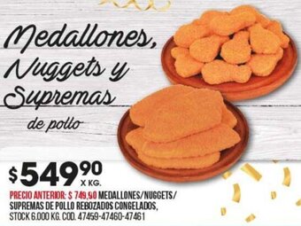 Coto Medallones/Nuggets/Supremas de Pollo Rebozados Congelados oferta