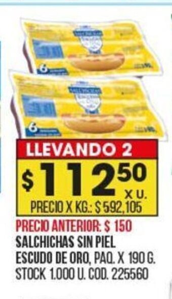 Coto Salchichas sin Piel Escudo de Oro oferta