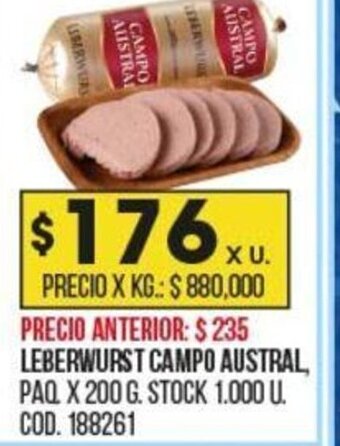Coto Leberwurst Campo Austral oferta