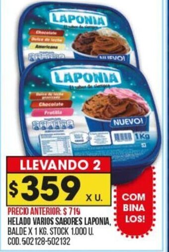 Coto Helado varios Sabores Laponia oferta