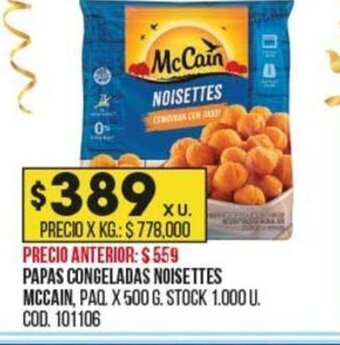 Coto Papas Congeladas Noisettes McCain oferta