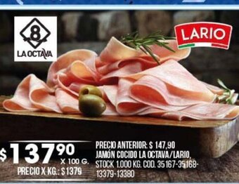 Coto Jamón Cocido La Octava/ Lario oferta