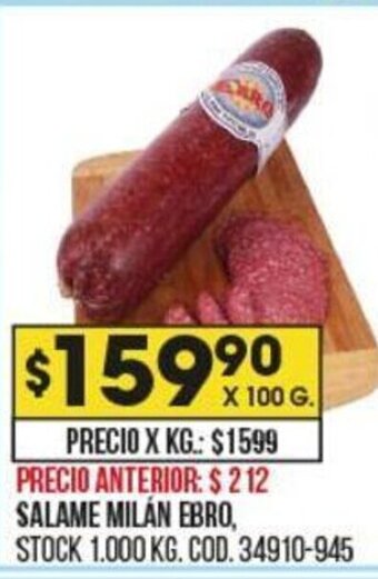 Coto Salame Milán Ebro oferta