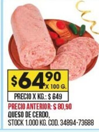 Coto Queso de Cerdo oferta