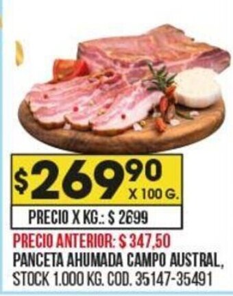 Coto Panceta Ahumada Campo Austral oferta