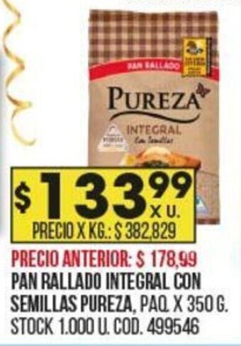 Coto Pan Rallado Integral Con Semillas Pureza oferta