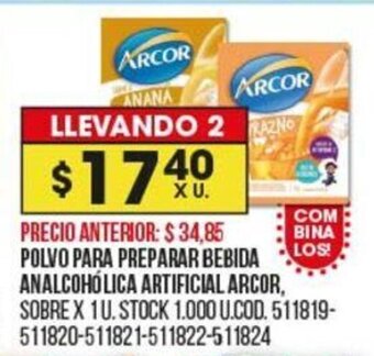 Coto Polvo Para Preparar Bebida Analcohólica Artificial Arcor oferta