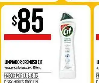 Supermercados Vea Cif Limpiador Cremoso 750grs oferta