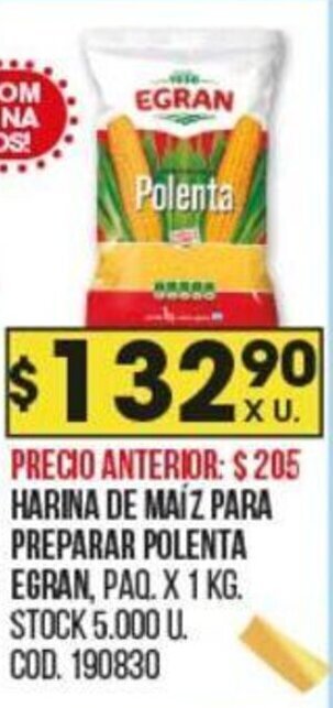 Coto Harina De Maíz Para Preparar Polenta Egran oferta