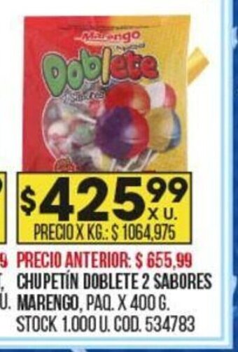 Coto Chupetín Doblete 2 Sabores Marengo oferta