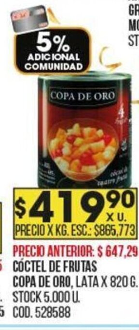 Coto Cóctel de Frutas Copa de Oro oferta
