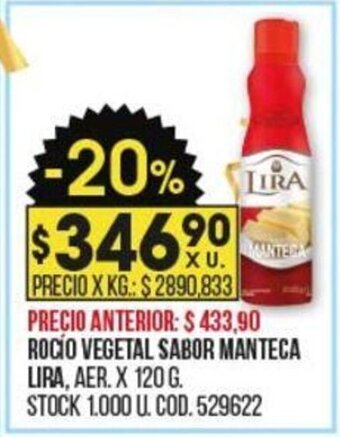 Coto Rocío Vegetal Sabor manteca Lira oferta