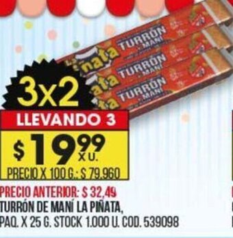 Coto Turrón De Maní La Piñata oferta
