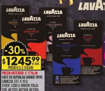 Coto Café en Capsulas Varios Tipos Lavazza oferta