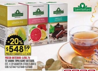 Coto Té Varios Tipos Saint Gottard oferta