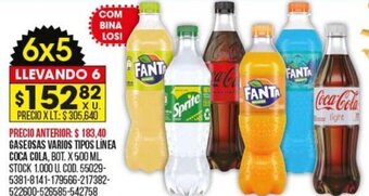 Coto Gaseosas Varios Tipos Línea Coca Cola oferta