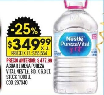 Coto Agua de Mesa Pureza Vital Nestlé oferta