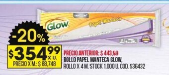 Coto Rollo Papel Manteca Glow oferta