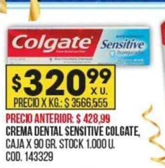 Coto Crema Dental Sensitive Colgate oferta