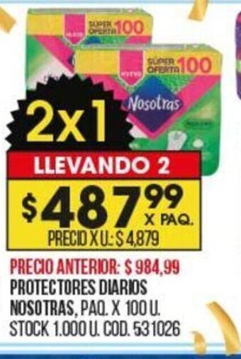 Coto Protectores Diarios Nosotras oferta