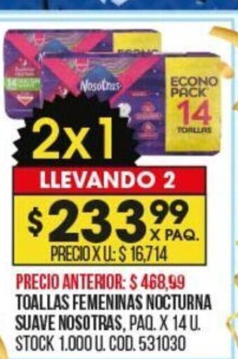 Coto Toallas Femeninas Nocturna Suave Nosotras oferta
