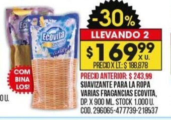 Coto Suavizante Para La Ropa Varias Fragancias Ecovita oferta
