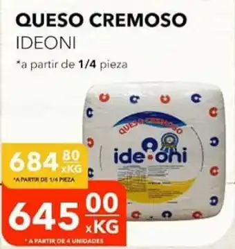 El Milagro Mayorista Queso Cremoso Ideoni oferta