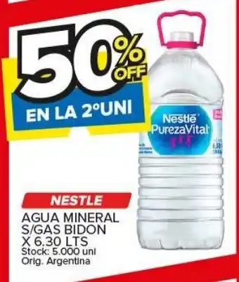 Carrefour Maxi Agua Mineral S/Gas Bidon x 6.30 Lts oferta