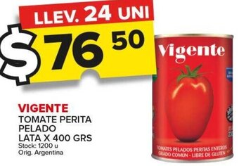 Carrefour Maxi Vigente Tomate Perita Pelado Lata x 400grs oferta