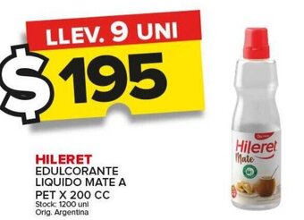 Carrefour Maxi Hileret Edulcorante Liquido Mate A Pet x 200cc oferta