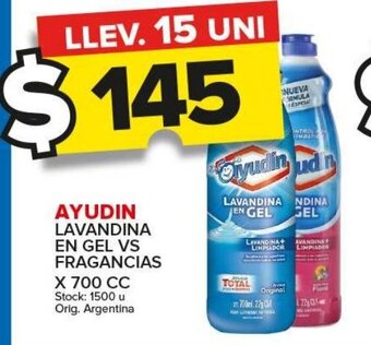 Carrefour Maxi Ayudin Lavandina En Gel Vs Fragancias x 700cc oferta