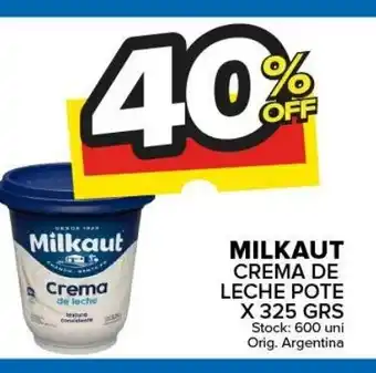 Carrefour Maxi Milkaut Crema de Leche Pote x 325grs oferta