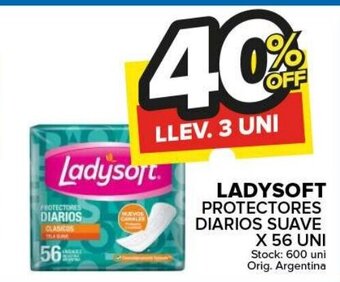 Carrefour Maxi Ladysoft Protectores Diarios Suave x 56 uni oferta