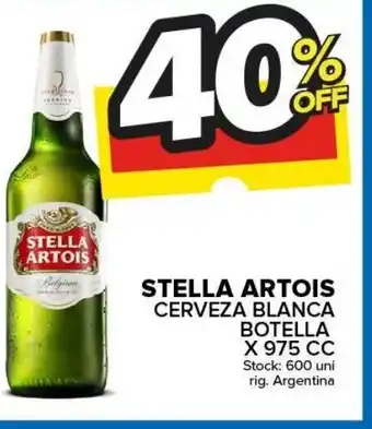 Carrefour Maxi Stella Artois Cerveza Blanca Botella x 975cc oferta