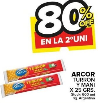 Carrefour Maxi Arcor Turron Y Mani x 25 Grs oferta