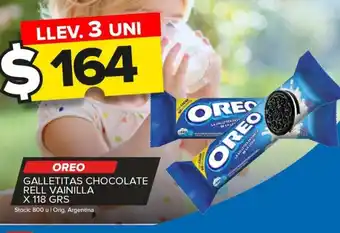 Carrefour Maxi Galletitas Chocolate Rell Vainilla x 118grs oferta