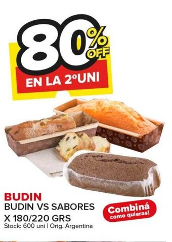 Carrefour Maxi Budin vs Sabores x 180/220grs oferta