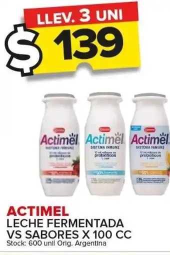 Carrefour Maxi Actimel Leche fermentada vs Sabores x 100cc oferta