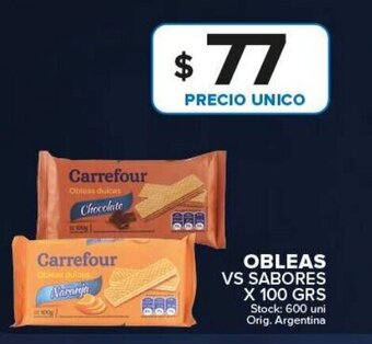 Carrefour Maxi Obleas vs Sabores x 100grs oferta