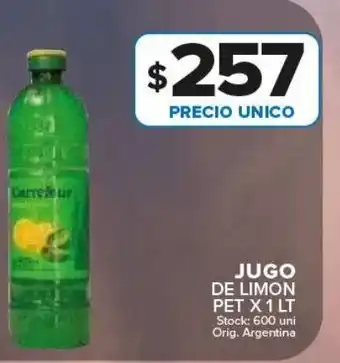 Carrefour Maxi Jugo de Limon Pet x 1Lt oferta