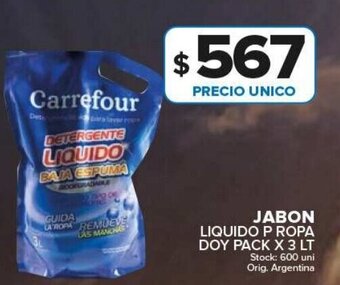 Carrefour Maxi Jabon Liquido P Ropa Doy Pack x 3lt oferta