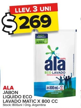 Carrefour Maxi Ala jabon Liquido Eco Lavado Matic x 800cc oferta