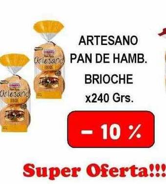 Dulcenter Artesano pan de hamb brioche oferta