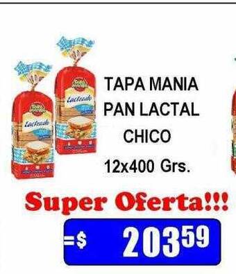 Dulcenter Tapa mania pan lactal chico oferta