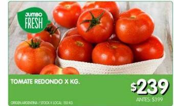 Jumbo Tomate redondo x kg oferta