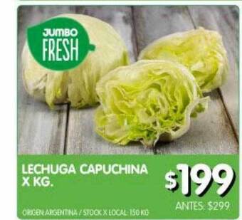 Jumbo Lechuga capuchina x kg oferta