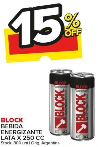 Carrefour Maxi Block Bebida Energizante Lata x 250cc oferta