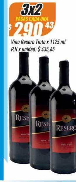 Supermercados Comodin Vino resero tinto oferta