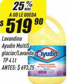 Supermercados Comodin Lavandina ayudin multis glaciar-lavanda tp 4 lt oferta