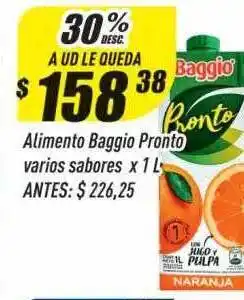 Supermercados Comodin 30% desc. a ud queda alimento baggio pronto varios sabores oferta